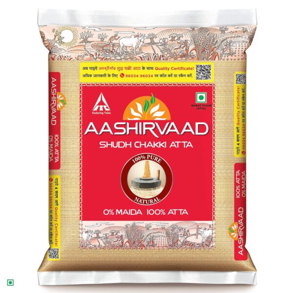 Aashirvaad Shudh Chakki Atta, 10kg Pack, 100% Whole Wheat Flour, 0% Maida